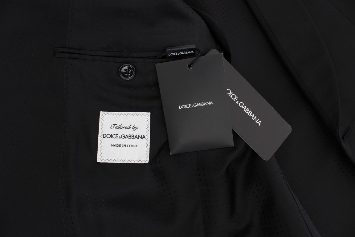 Dolce & Gabbana Black Silk Slim One Button Blazer