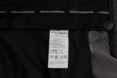 Dolce & Gabbana Gray Striped Cotton Dress Formal Pants
