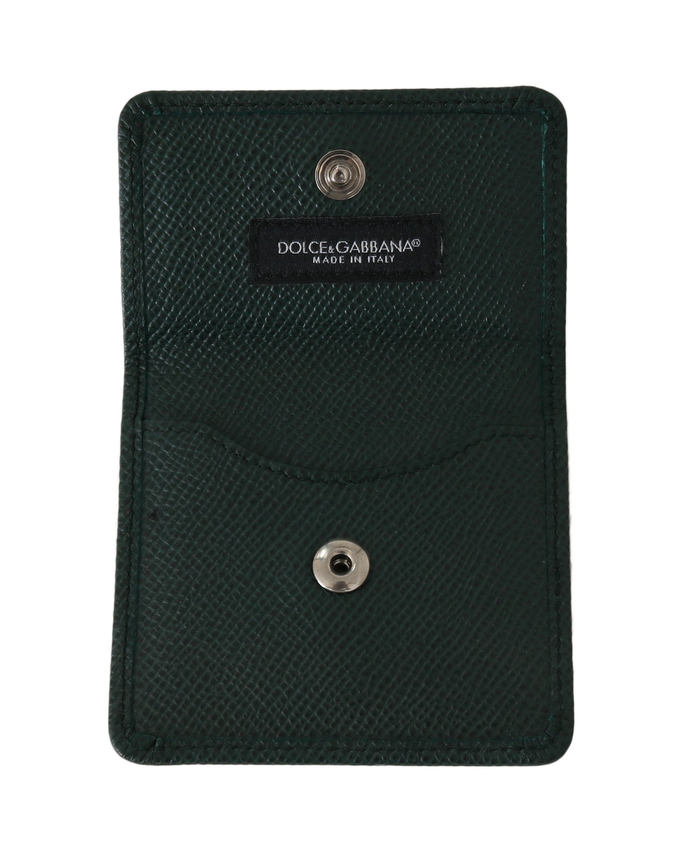 Dolce & Gabbana Green Dauphine Leather Condom Case Holder