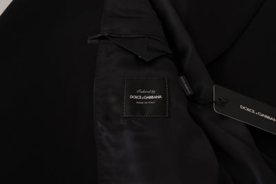 Dolce & Gabbana Black Wool Single Breasted Jacket Blazer