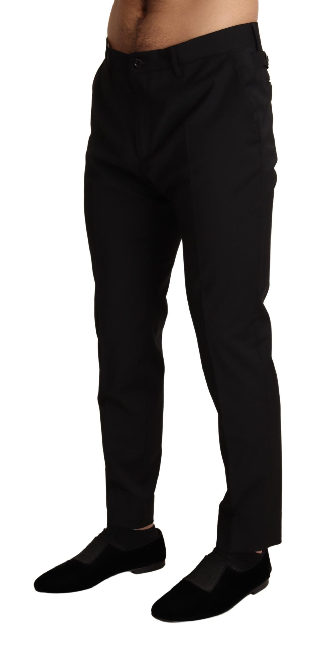 Dolce & Gabbana Black Dress Skinny Trouser STAFF Pants