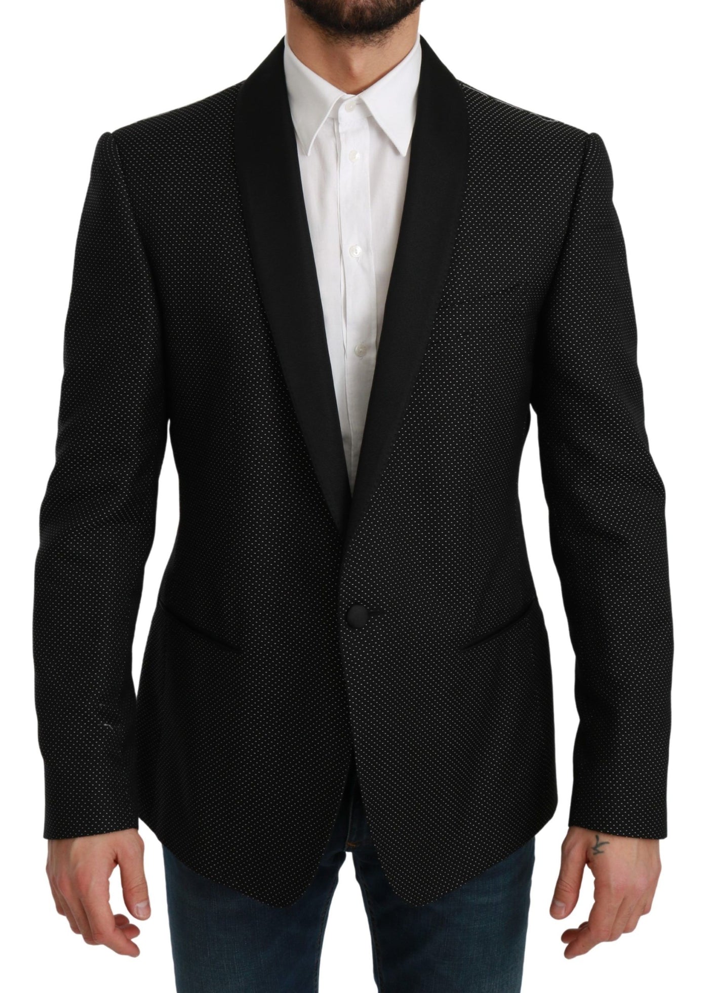 Dolce & Gabbana Black Slim Fit Formal Jacket MARTINI Blazer