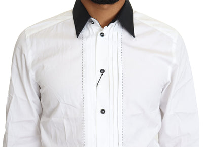 Dolce & Gabbana White Cotton Formal Dress Shirt