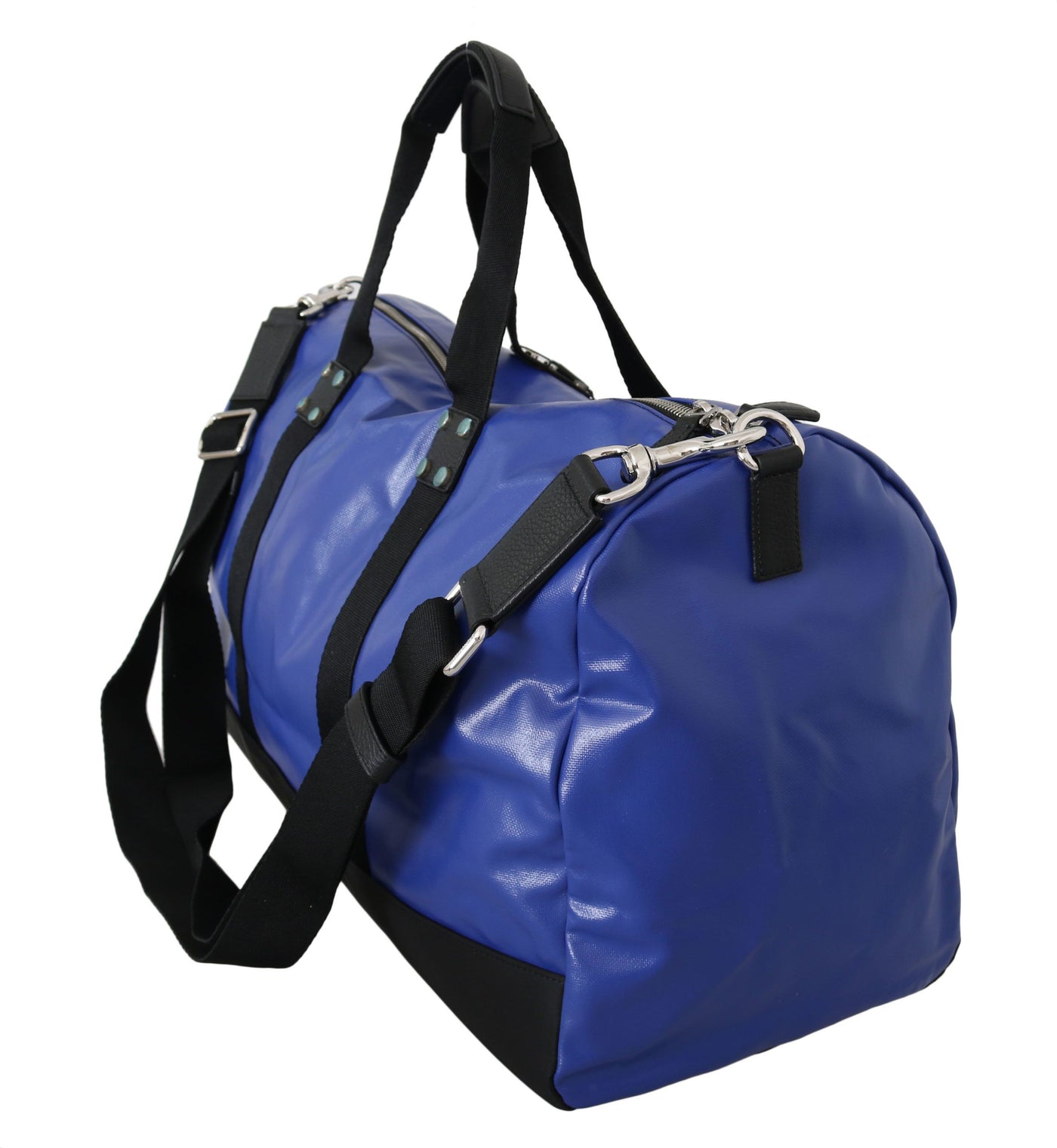 Dolce & Gabbana Blue Shoulder Sling Travel Luggage Cotton Bag