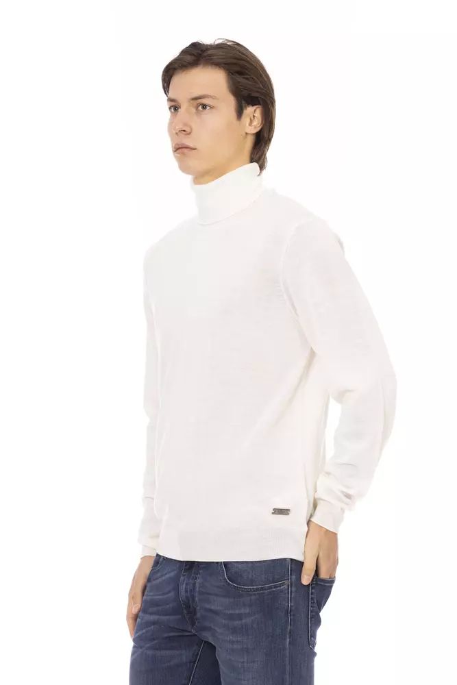 Baldinini Trend White Fabric Sweater