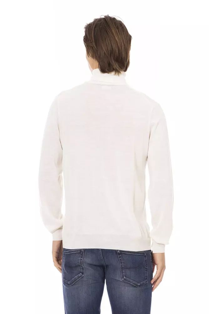 Baldinini Trend White Fabric Sweater