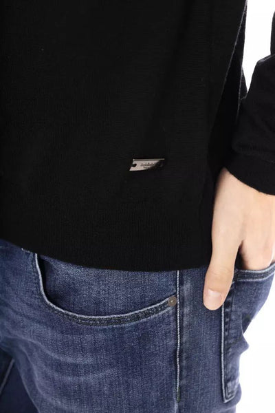 Baldinini Trend Elegant Turtleneck Sweater with Monogram Accent