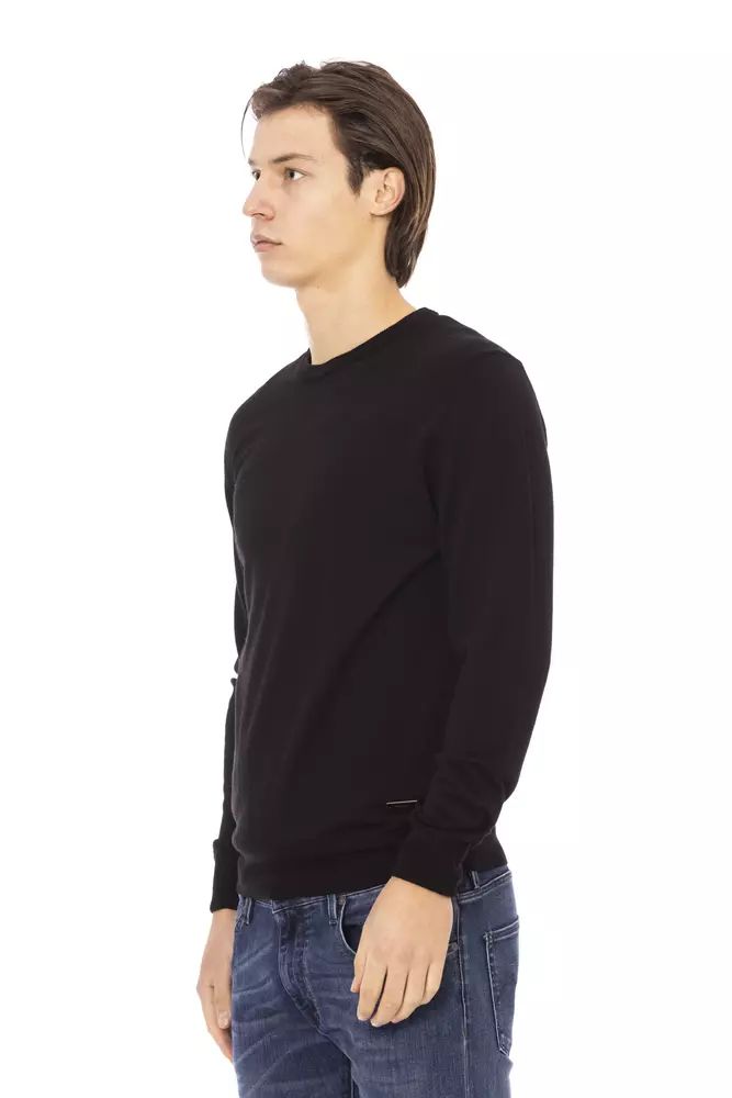 Baldinini Trend Black Fabric Sweater