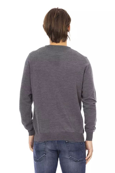 Baldinini Trend Gray Fabric Sweater