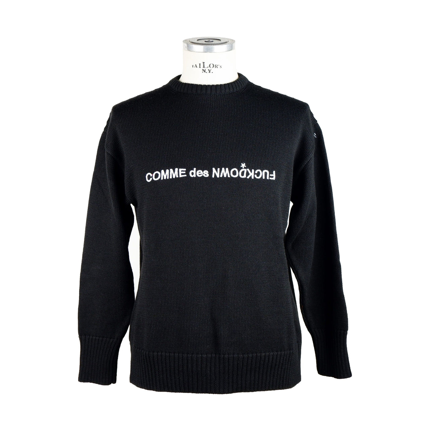 Comme Des Fuckdown Black Wool Sweater