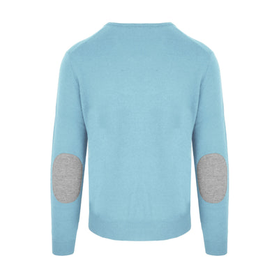 Malo Sky Blue Cashmere-Wool Blend Sweatshirt