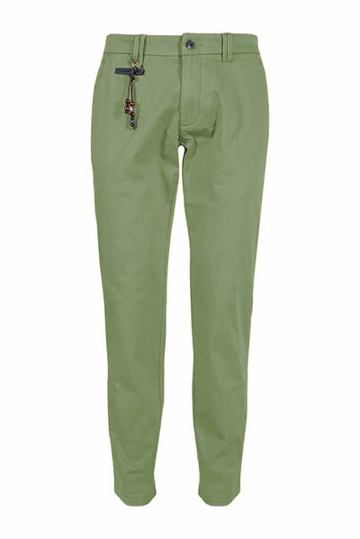 Yes Zee Chic Cotton Blend Chinos in Green