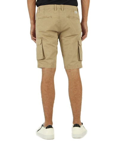 Fred Mello Beige Cotton Bermuda Shorts with Pockets