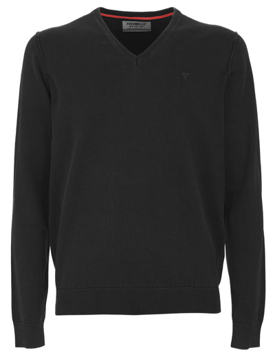 Fred Mello Black Cotton Sweater