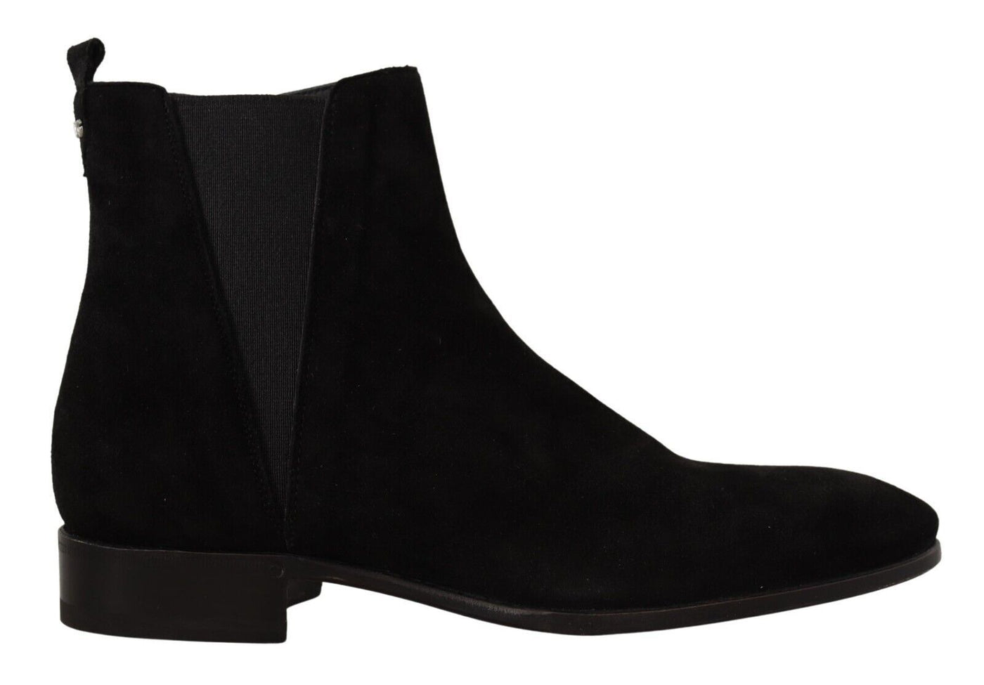 Dolce & Gabbana Black Suede Leather Chelsea Mens Boots Shoes