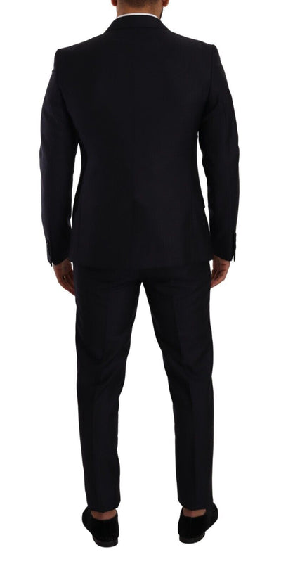 Dolce & Gabbana Blue MARTINI Slim fit 2 Piece Coat Suit