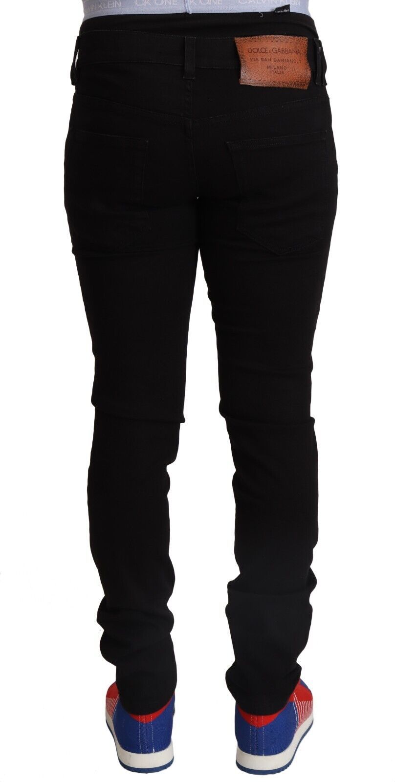 Dolce & Gabbana Black Cotton Skinny Men Denim Slim Fit Jeans