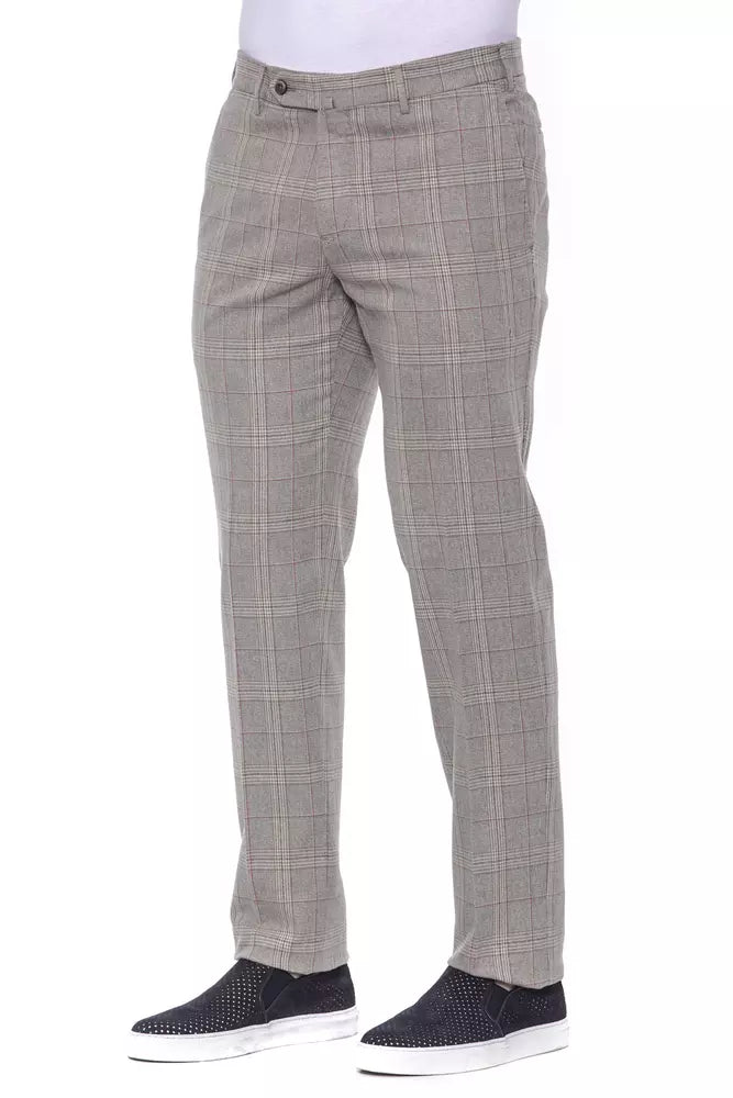 PT Torino Elegant Prince of Wales Checked Trousers
