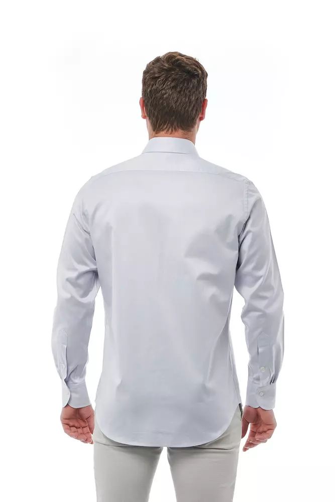 Bagutta Gray Cotton Shirt